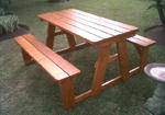 Hybrid outdoor wooden tables