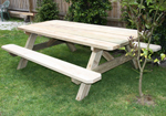 'A' frames make solid timber furniture and can be made in dressed hardwood