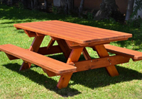 This outdoor dining table is the quality high end in A Frame picnic tables