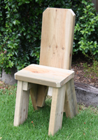 Solid treated pine timber chair