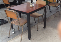 cafe furniture 4 leg tables