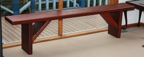 solid merbau wooden benches Melbourne manufacturers