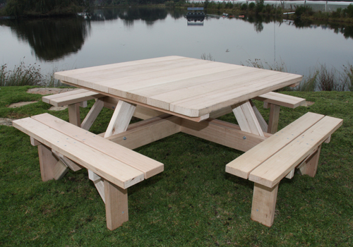 Melbourne square hardwood tables